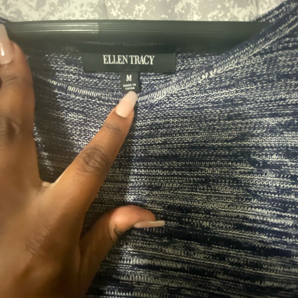 Ellen Tracy Womens Marbled Knit  Pullover Size M - Picture 4 of 9